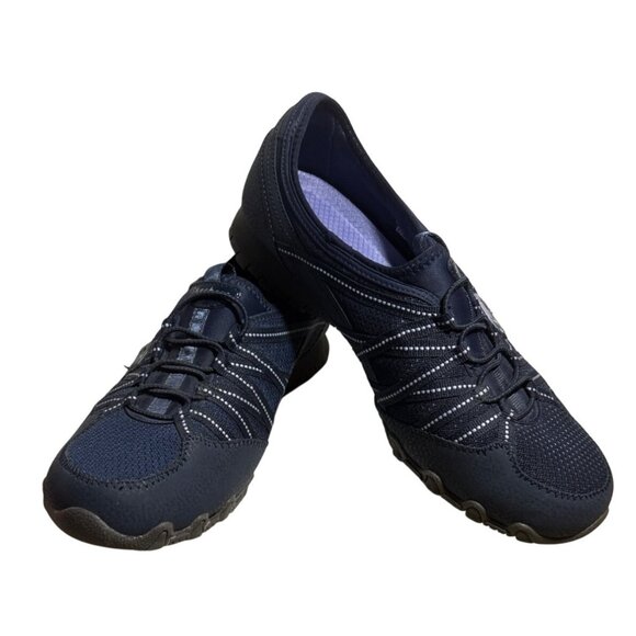 Skechers Casual Shoes Wm 8 Navy Bikers Lite Relive Air Cooled Memory Foam - Picture 1 of 12